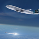 A rendering of what it might look like to drop a rocket off a 747.